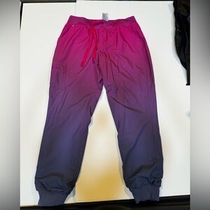 Figs Women's Gradient Scrub Pants - Pink and Purple